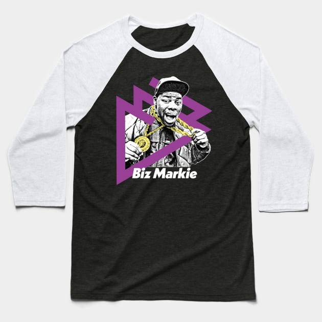 Biz Markie /\/\/ Original Old Skool Hip Hop Design Baseball T-Shirt by DankFutura